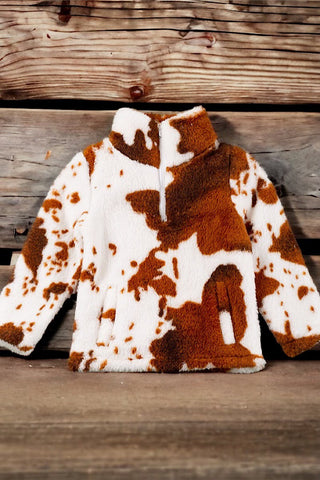 Cow Print Pullover (6M-size 10)