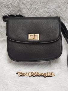 Fashion Flap Crossbody Bag - Black