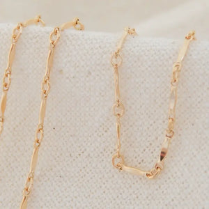 Barberry + Lace Dainty Bar Chain Necklace
