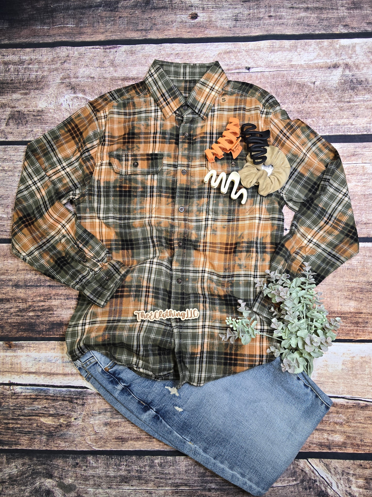 Distressed Flannel - Hayride Honey