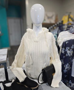Cable Sweater With Hoodie