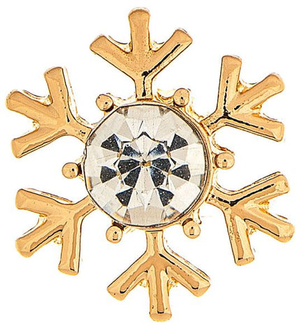 Gold Snowflake Post Earring