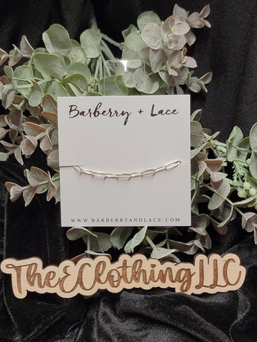 Barberry + Lace Paperclip Chain Bracelet
